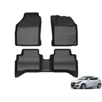 Right-hand drive Car Floor Mats Auto Custom Pedals Carpets Interior Accessories Covers Foot Pads for Suzuki Swift 2015 -2013