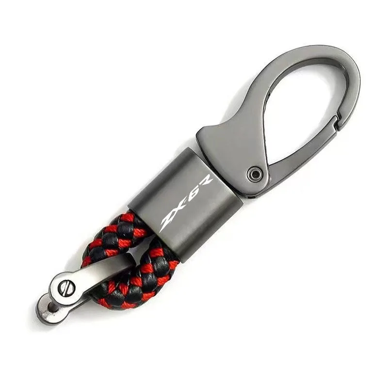 

Motorcycle Keyring Metal Key Ring Braided rope Keychain for Kawasaki Ninja ZX6R ZX 6R ZX636 2015-2022 2019 2020 2021