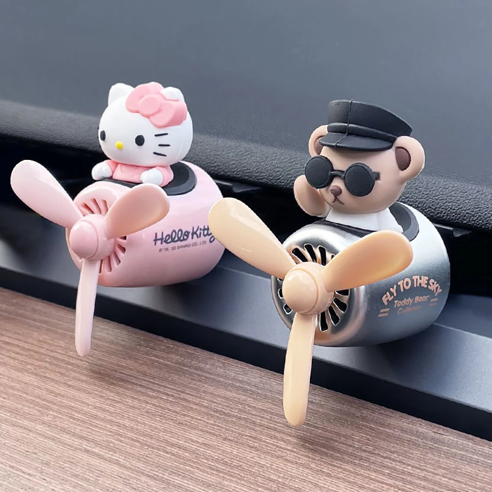 

Brown bear Cartoon Anime Figure Toy Pilot serie Car Air Freshener perfume Automobile Interior Fragrance Ornament Car Accessories