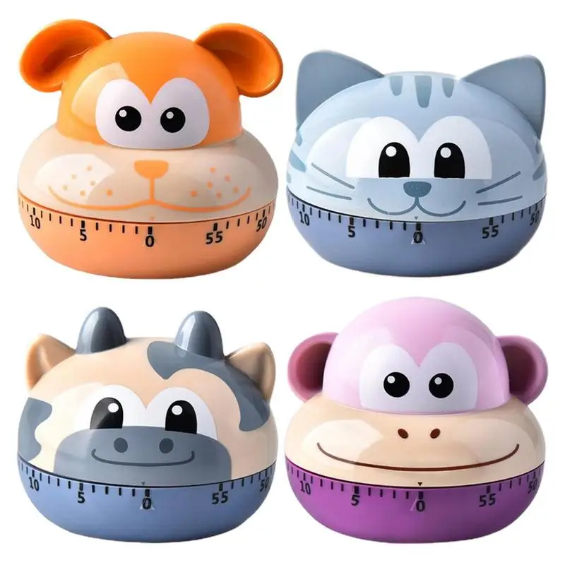 

Kitchen Timer Cartoon Animal Shaped Mechanical Timer 60 Minutes Countdown ManualTimer Kitchen GadgetTime Reminder For Students