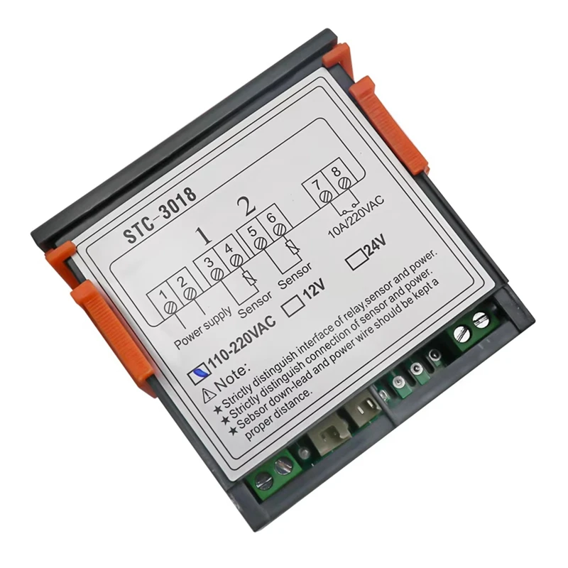 STC-3018 двойной цифровой регулятор температуры терморегулятор с двумя релейными