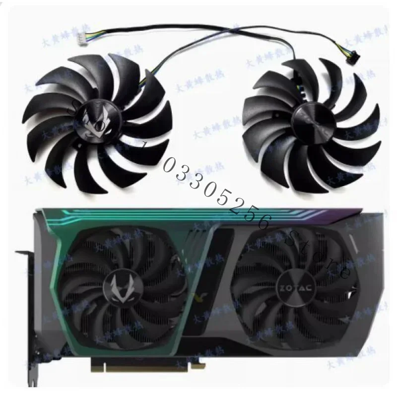 WYORESY для ZOTAC RTX3070 LHR 8 ГБ AMP Holo Вентилятор видеокарты GAA8S2U