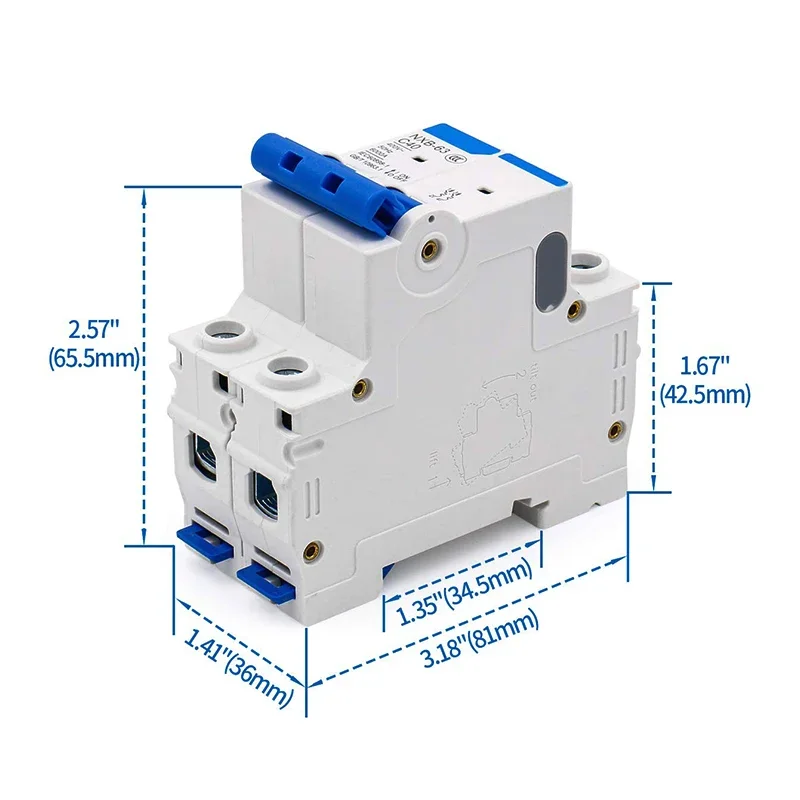 Chint CHINT CHNT MCB MCCB NXB-63 2P 63A Автоматический выключатель Дисjoncteur Двухполюсный 100A 32A