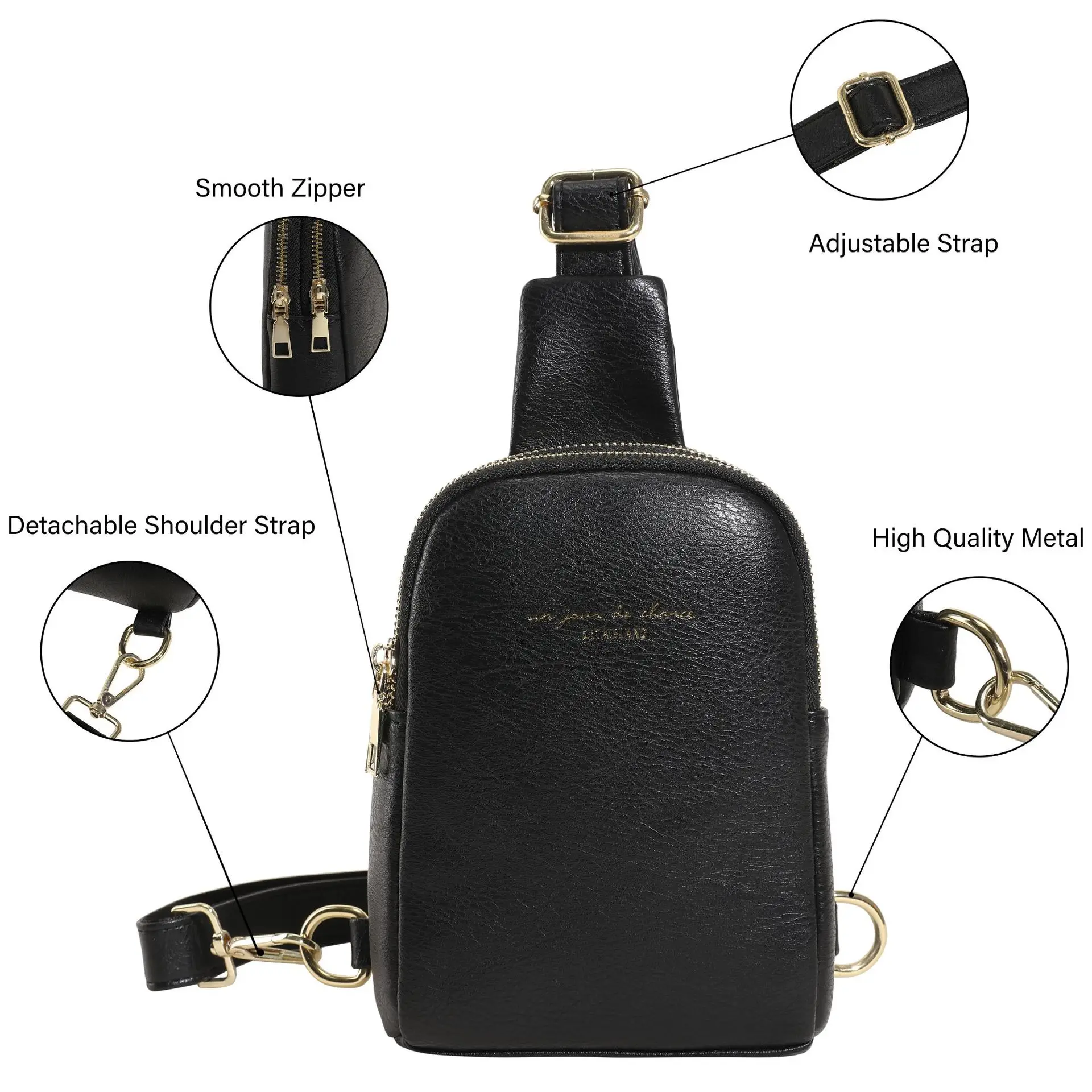 Small Sling Bag Leather Fanny Packs Fashionable Shoulder Crossbody Belt Bag Travel Chest Bag Ladies Purses For Women 2023 Trend