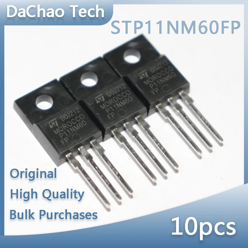 

10 шт. STP11NM60FP 11NM60 600V 11A ST Фет оригинальный новый