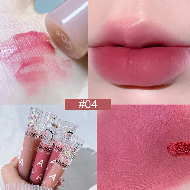 Водостойкая матовая бархатная помада 6 цветов стойкая красная женская