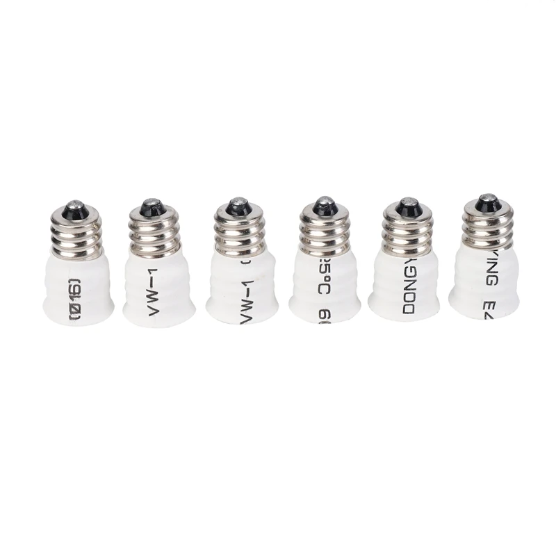 

6 шт./упаковка, переходники для светодиодсветильник ламп E12-E14