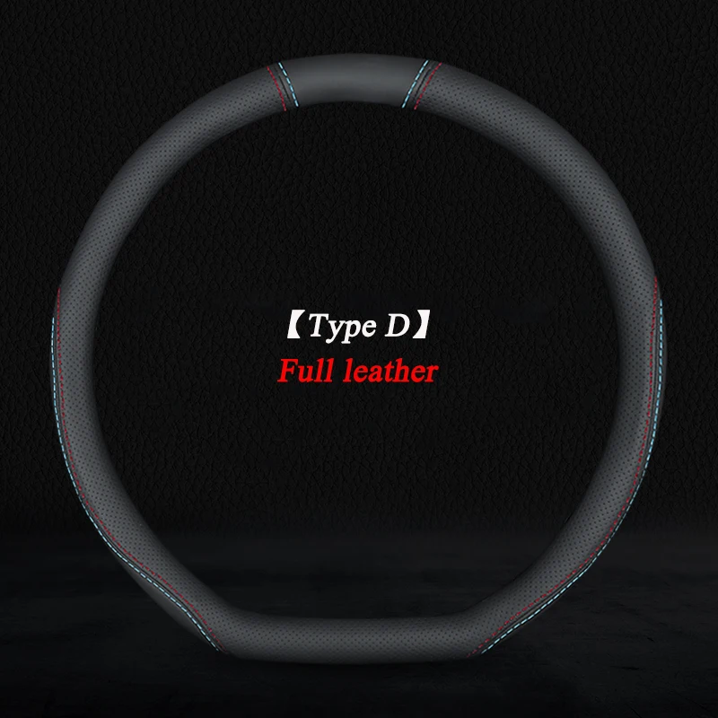 

Steering Wheel Cover Type D for Bmw E46 Car Accesorries Interior Case Seat Covers Leather Auto Acessories Accessory for Golf 7 4