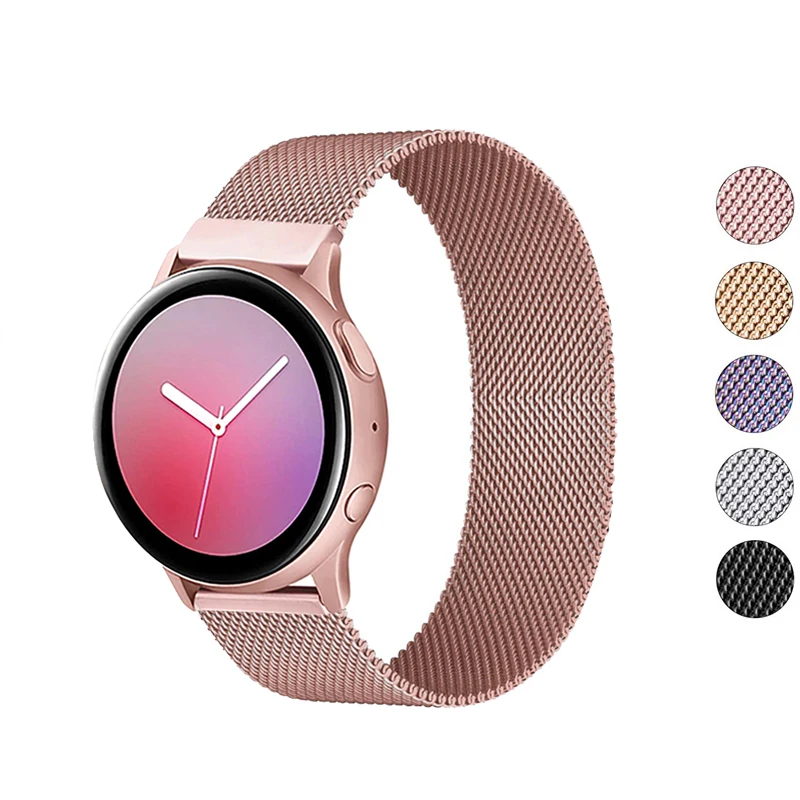 

Ремешок Магнитный 20 мм для Samsung Galaxy watch 4 classic 42 мм/46 мм, для Galaxy watch 4 40 мм/44 мм/watch active/active2 40 мм/44 мм
