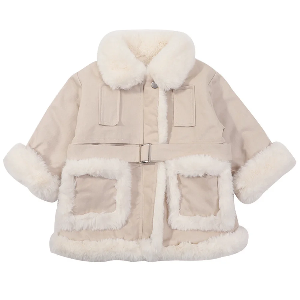 

Girls Winter Fake Fur Coat Autumn Winter Thick Warm Girls Kids Casual Coats Jackets Children Clothing Outerwear 2-6 yrs Outfits