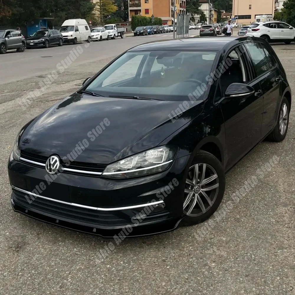 Фото Автомобильный передний бампер, диффузор, сплиттер для VW Volkswagen Golf 7 MK7 TSI TDI хэтчбек/вариант 2013-2019, дефлектор, спойлер, накладка на губу №3