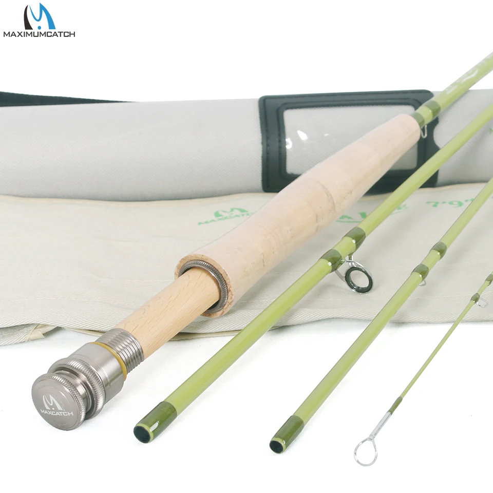 Maximumcatch Ultra Lite 1/2/3/4WT 6-7.9ft Fly Rod Medium Fast Small Streamer Fly Fishing Rod with Cordura Tube