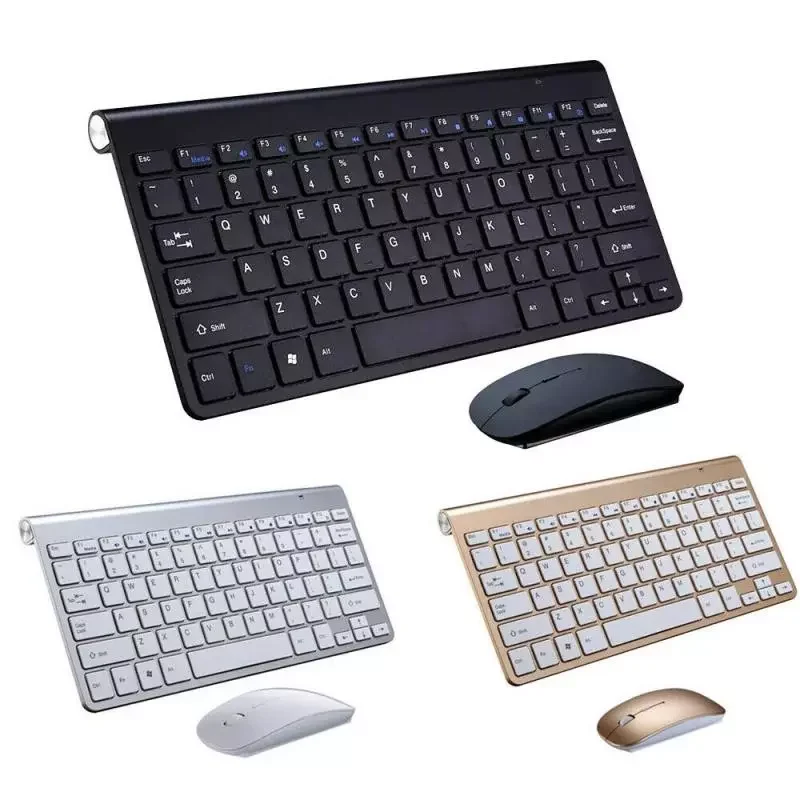 

Mini Multimedia Full-size Keyboard Mouse Combo Set 2.4G Wireless Silent Keyboard And Mouse For Mac Notebook Laptop Desktop PC