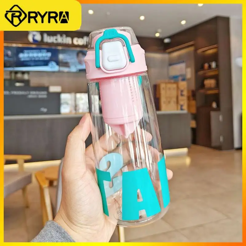 Fashion Portable Direct Drinking Cup Student Water Bottle Tea Separation Sealed And Leak-proof Plastic Cup Outdoor Creative