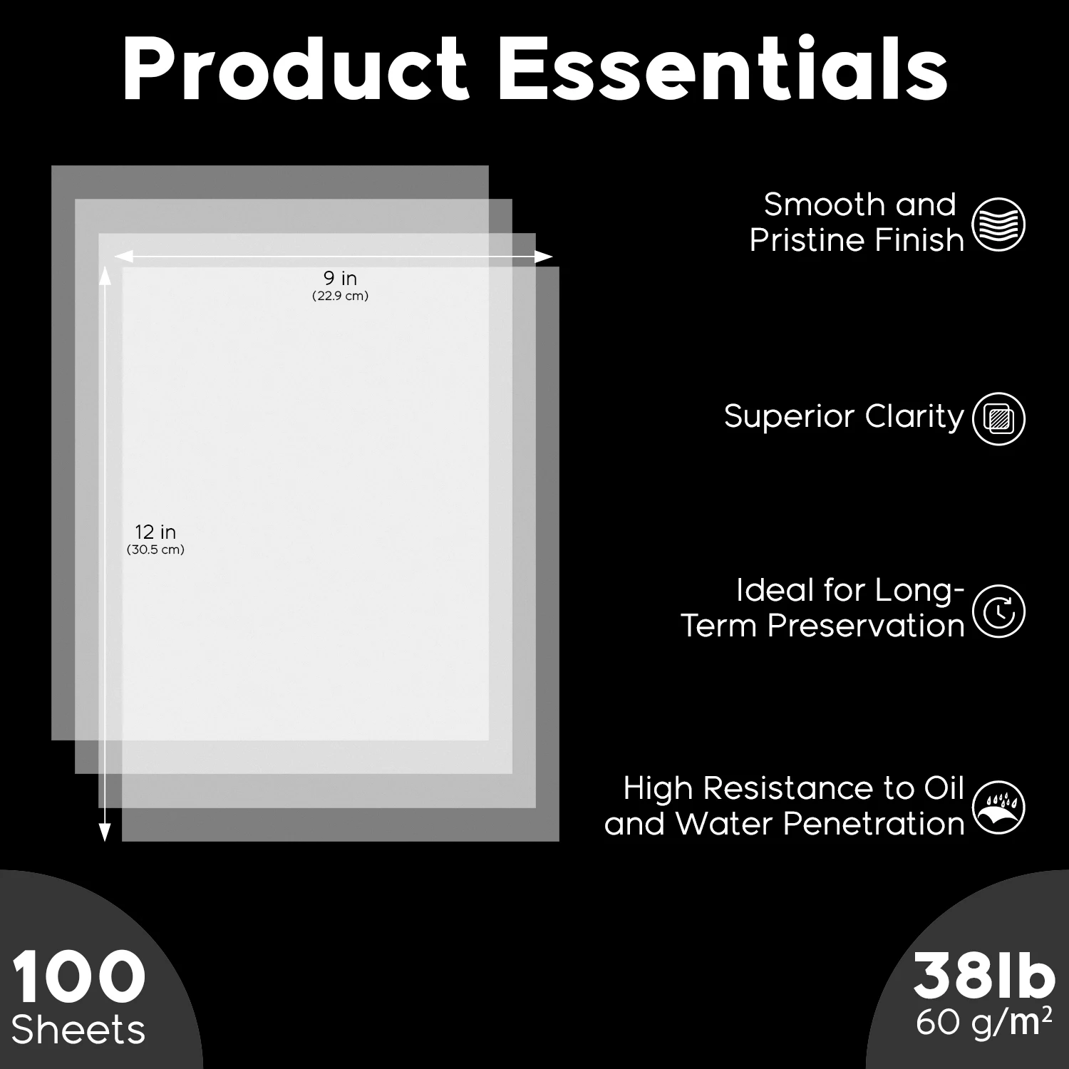 Прозрачная Перфорированная Бумага 9x12 Дюймов 100 Листов Калька Для Рисования И