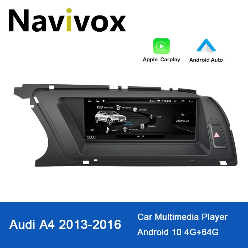 Автомагнитола Navivox 2 Din для Audi A4 B8 A4L 2013-2016 Bluetooth Wi-Fi GPS |