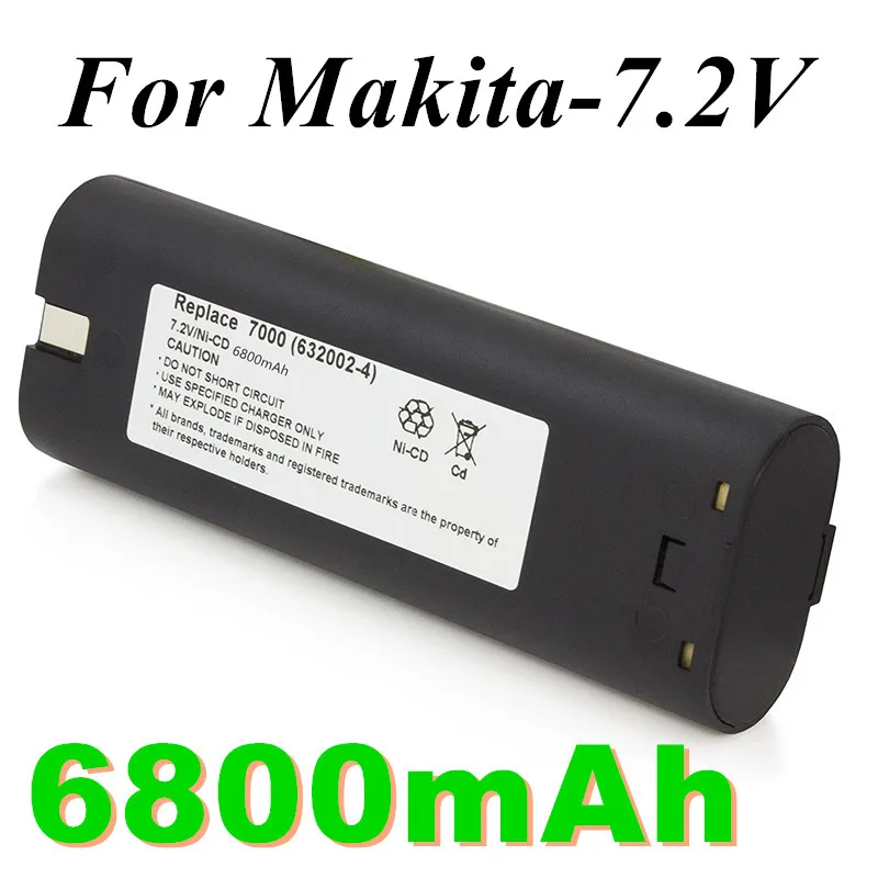 

Аккумулятор для электроинструмента MAKITA 7,2 6800 7033 7002-2 7000-9 632003-2, аккумуляторная батарея L10, 191679 в, 192532 мАч