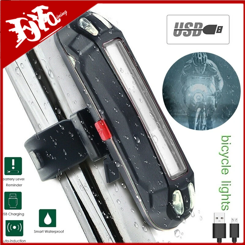 

Hot Rechargeable USB LED Bicycle Tail Light Mountain Bike Safety Warning Front and Rear Flashing Lights Night Riding Accessories