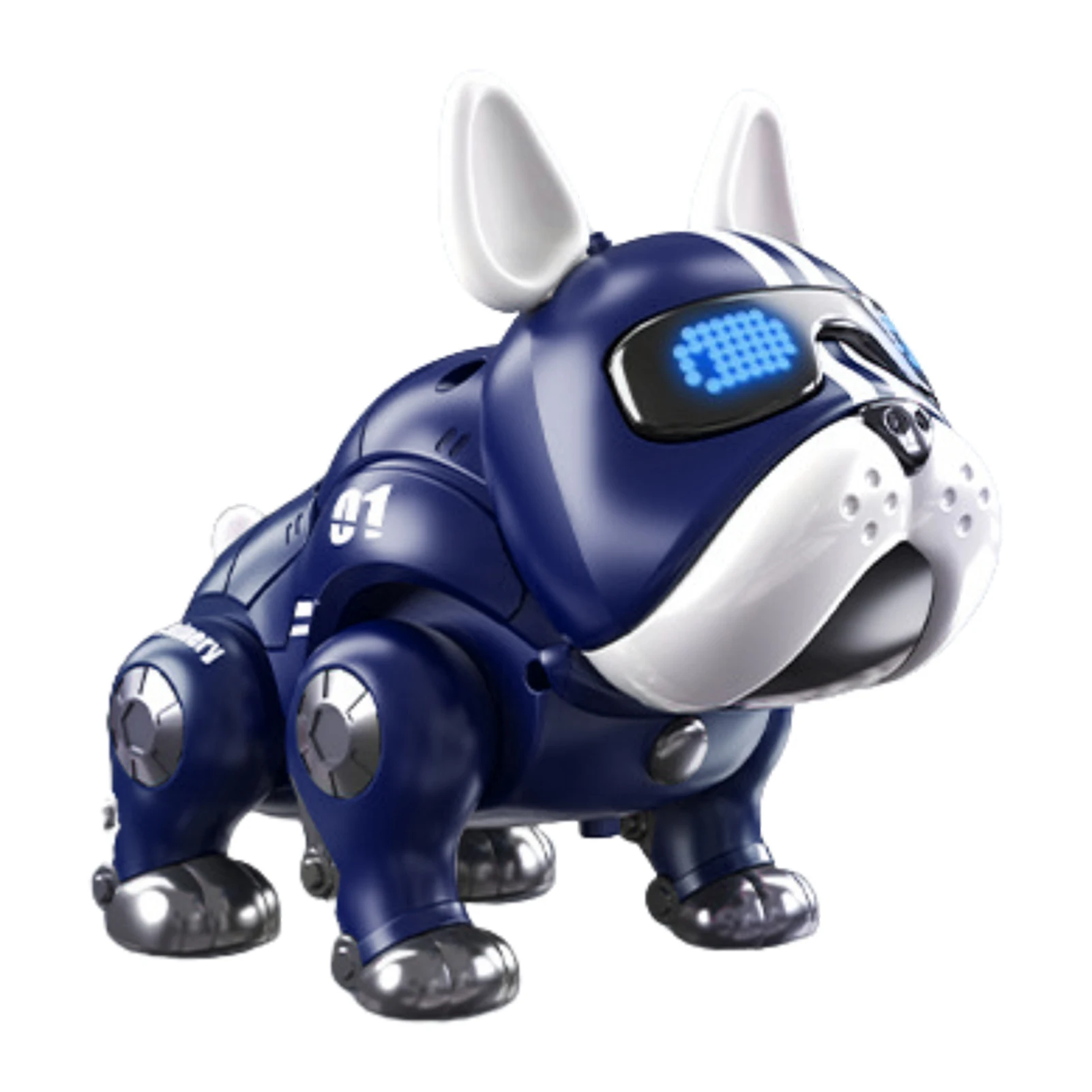 

Robot Dog Toy Robotic Stunt Puppy Built-In LED Lights And Music Electronic Pet Toy With LED Eyes Toddler Interactive Learning