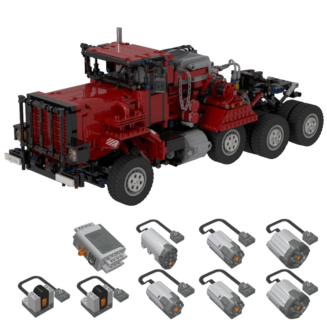 

Authorized MOC-41221 1815pcs DIY Technological Dynamic Heavy Equipment Transporter with Suspension Building Blocks Model Set