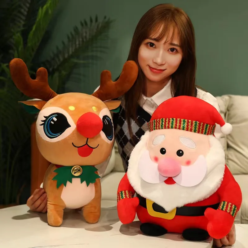 

20cm-25cm cute Santa plush toys elk doll boys girls Doll Christmas gifts