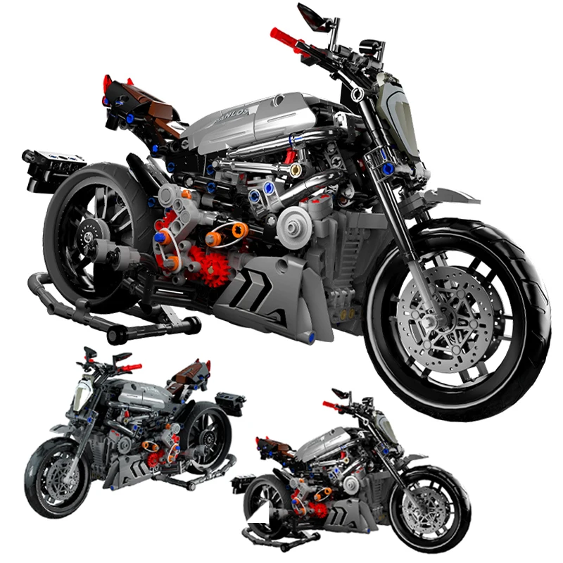 

City Champion Motorcycle Tech Car Model Building Blocks MOC Speed Racing Motobike Vehicle Bricks Boys Toys Children Gifts