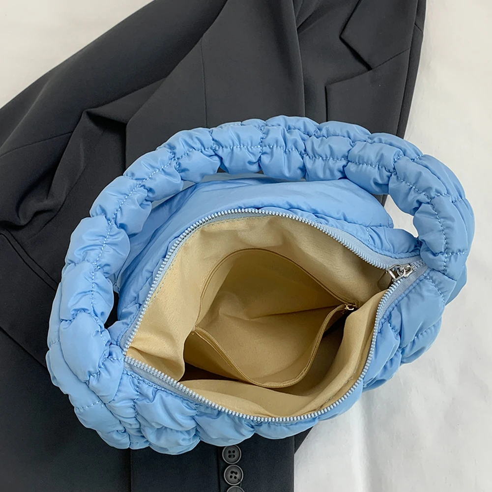 Женская нейлоновая сумка через плечо стеганая сумка-хобо с карманами