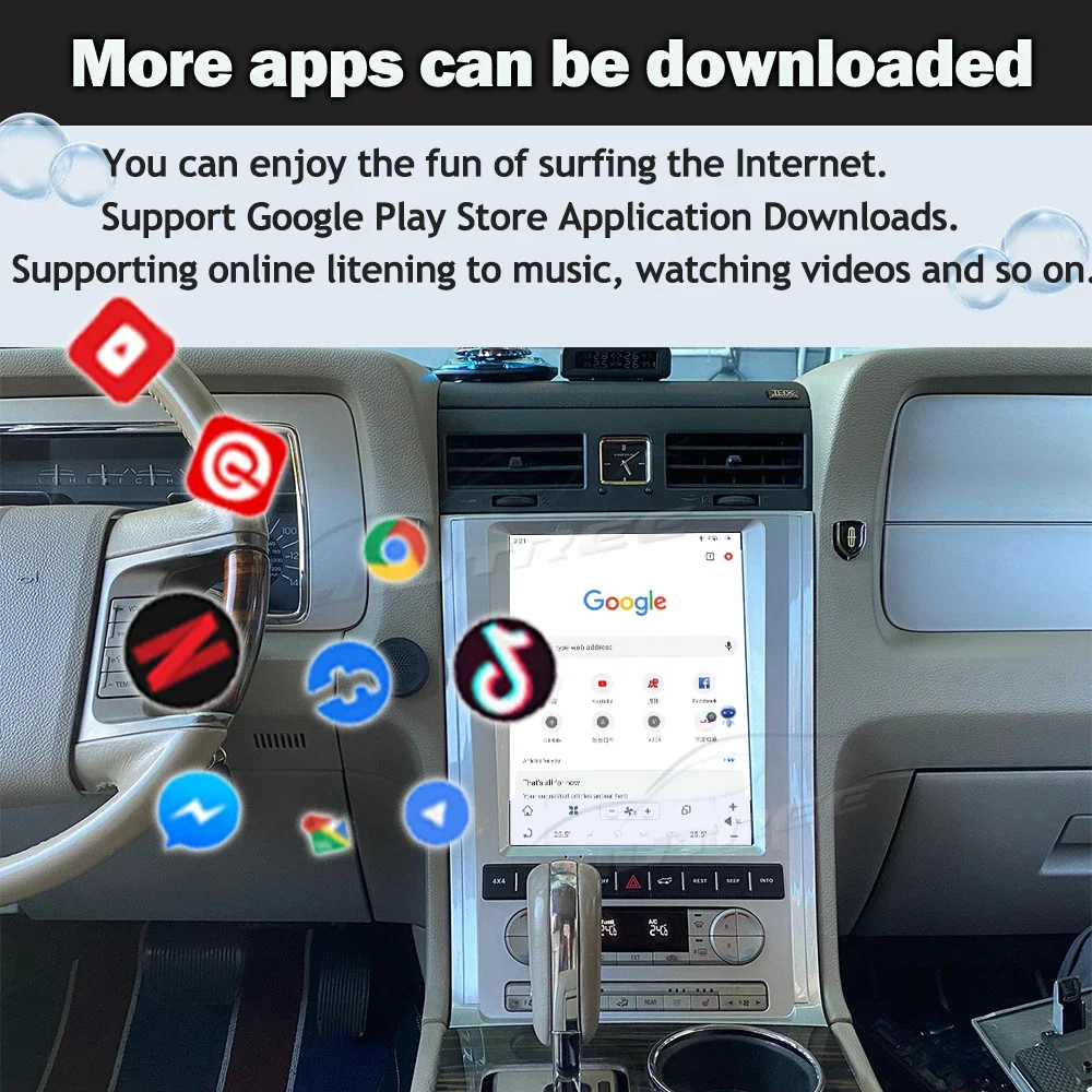 Автомобильный радиоприемник Android 13 12 1-дюймовый экран для Lincoln Navigator 2010-2013 carplay