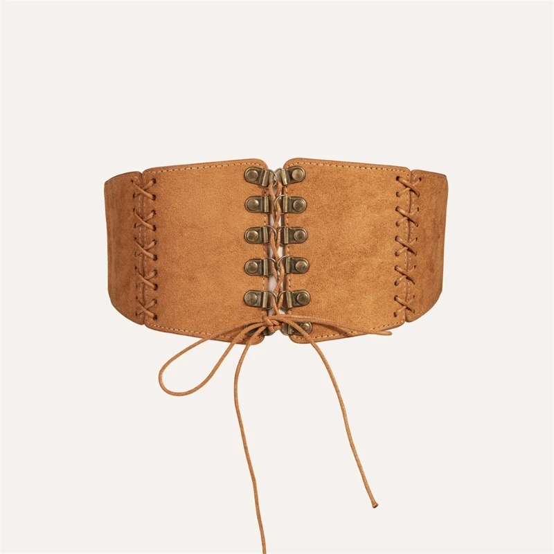 

Female Corset Waist Belt Medieval Waist Cincher Belt Universal Lace Up Waspie Drop Shipping