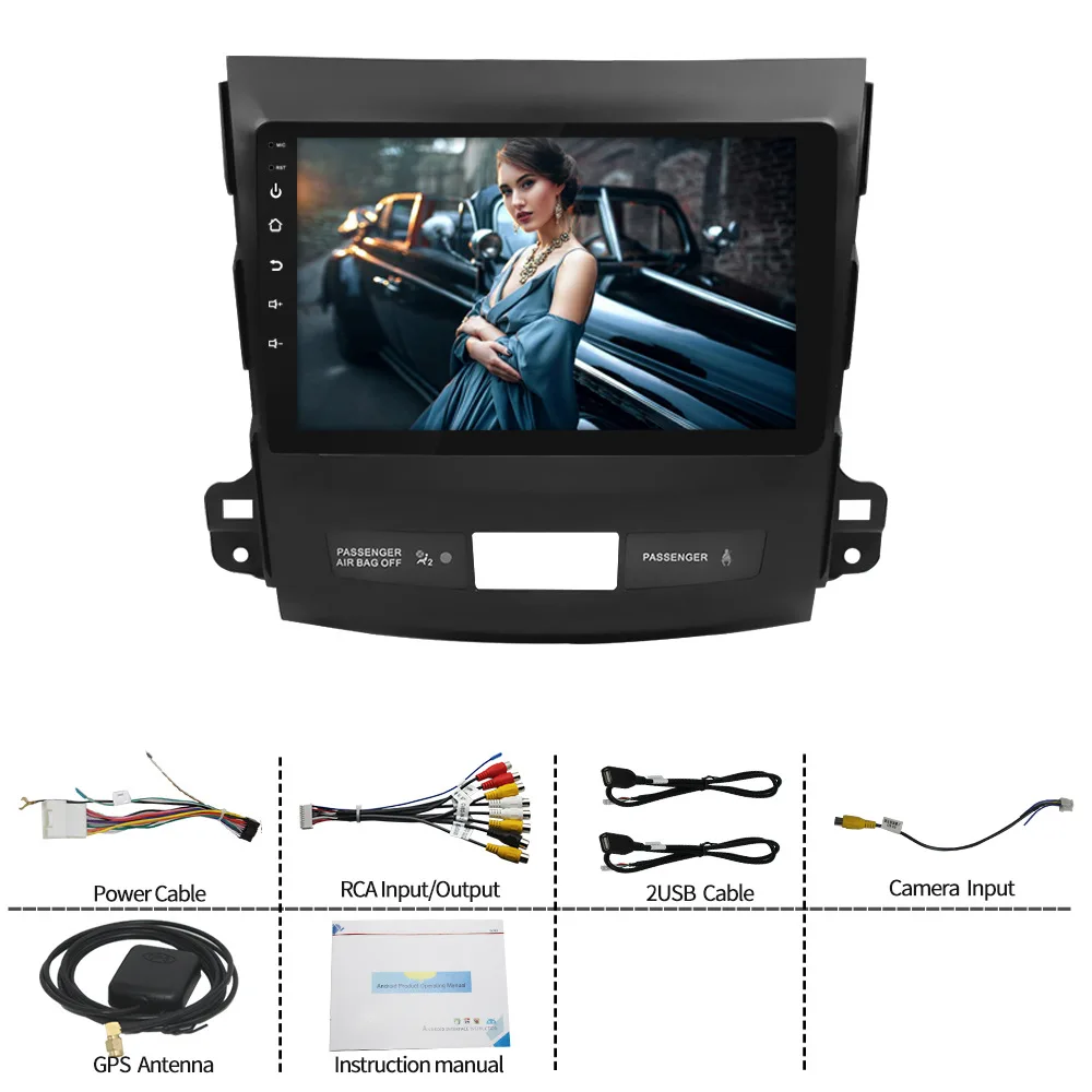 

2 Din Android 10 Car Radio Multimedia Player For Mitsubishi Outlander 2006-2011 Peugeot 4007 Citroen C-Crosser Carplay Gps