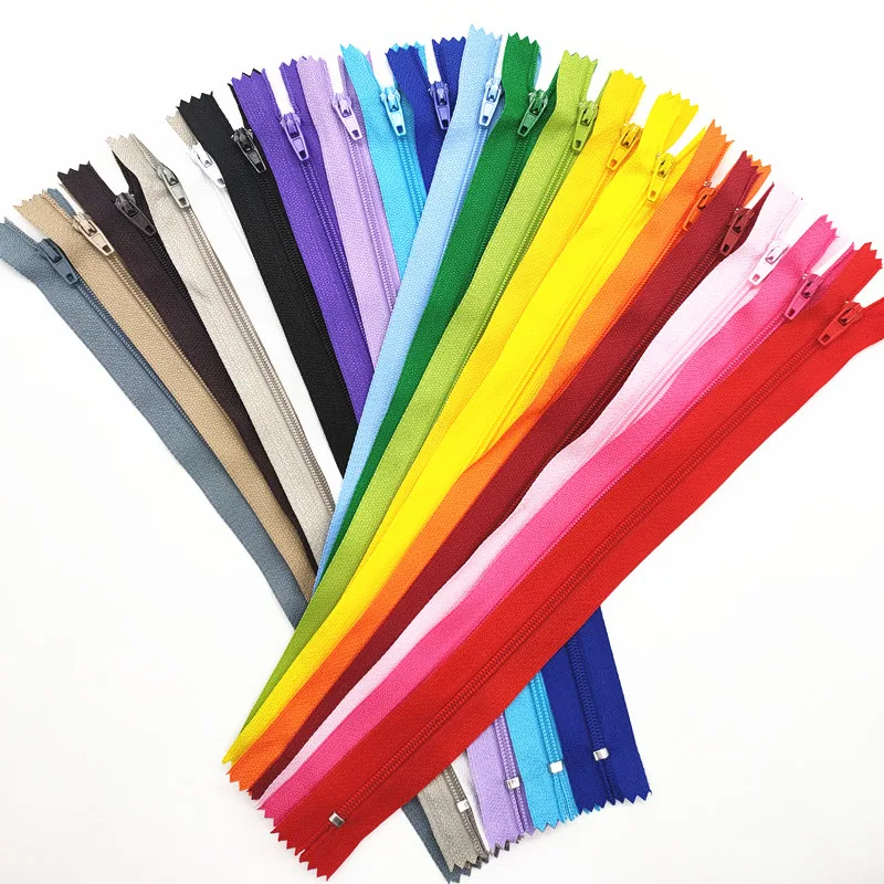 

60Pcs 30-60Cm (12Inch-24 Inch) Nylon Coil Zippers Suitable For Clothing (20 Colors)