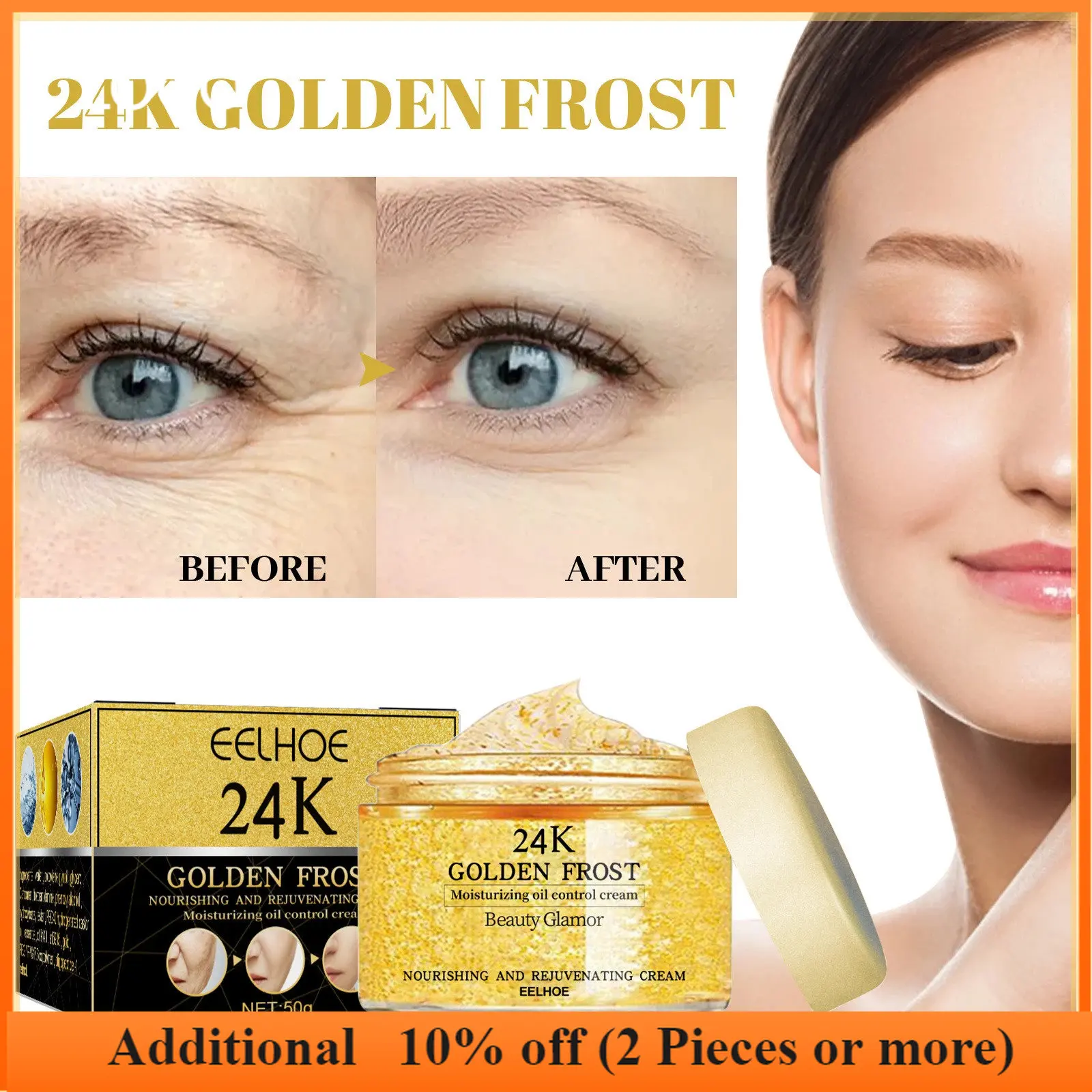 

24k Gold Serum Cream Face Collagen Anti-Wrinkle Sleeping Mask Moisturizing Anti-aging Remove Wrinkle Whitening Brighten