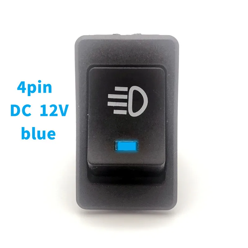 Автомобильные противотуманные фары, кулисный переключатель, ВКЛ-ВЫКЛ, 4-контактный, 2-позиционный, электрооборудование с мощностью освещения, индикатор 35 А, 12 В постоянного тока