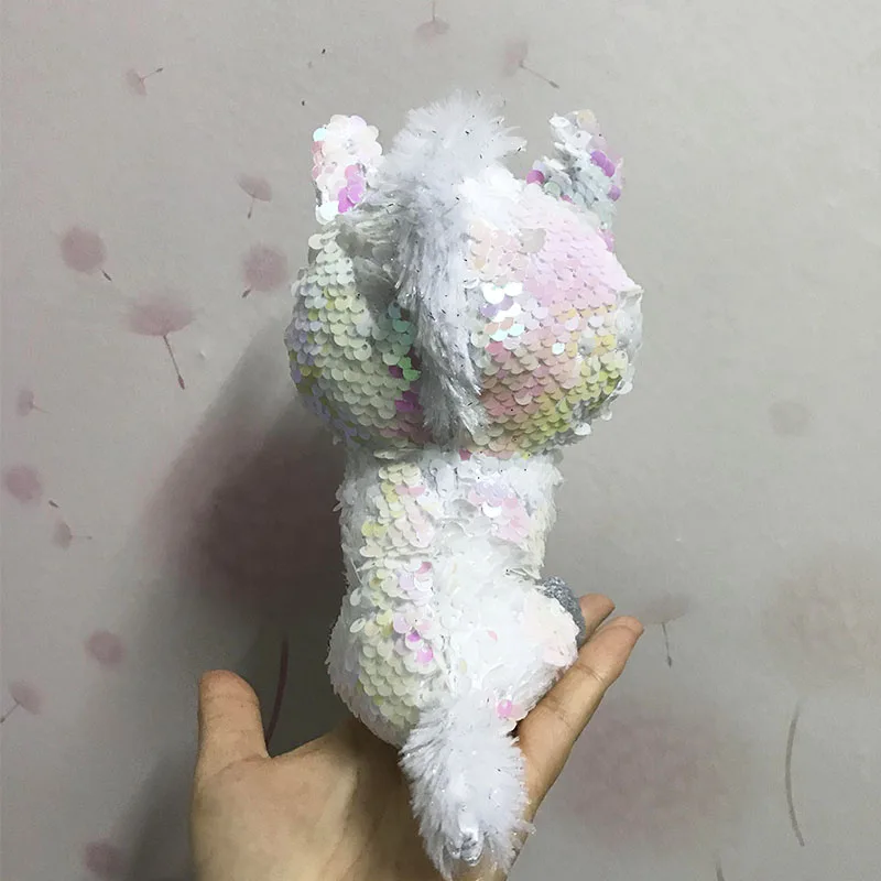 Ty FLIPPABLES бриллиант Белый Единорог 6 дюймов 15 см плюшевые набивные животные