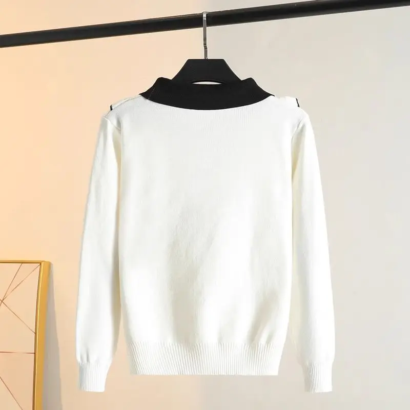 Пуловер с узелком-бабочкой и оборками по краю короткий базовый свитер облегающий