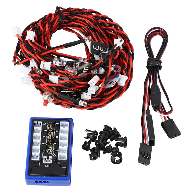 

New Highlight 12 Led Flashing Light System For Rc Car G.T.Power Smart Ppm Fm Fs 2.4G Trucks 1/10 Scale Vehicle Part