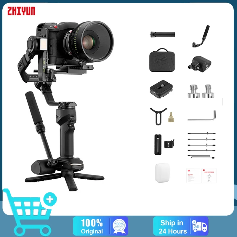 

ZHIYUN Crane 4 Camera Stabilizer 3-axis Handheld Gimbal Fill Light DSLR Camera Portrait Shooting for Sony Nikon Canon