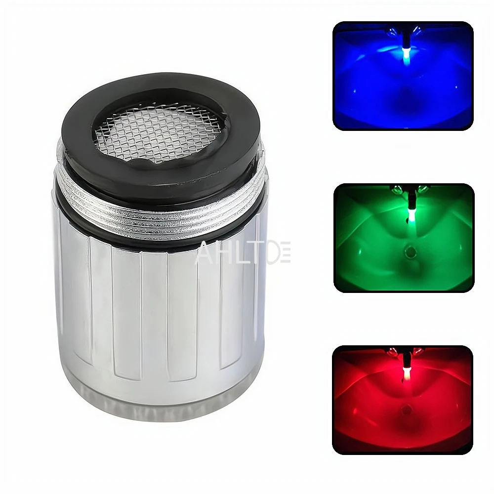 

1 шт. светодиодный светильник-стример для смесителя, 7 цветов, затемняющий датчик давления для душа, атмосфера, декоративная лампа для ванной комнаты и кухни, многоцелевая