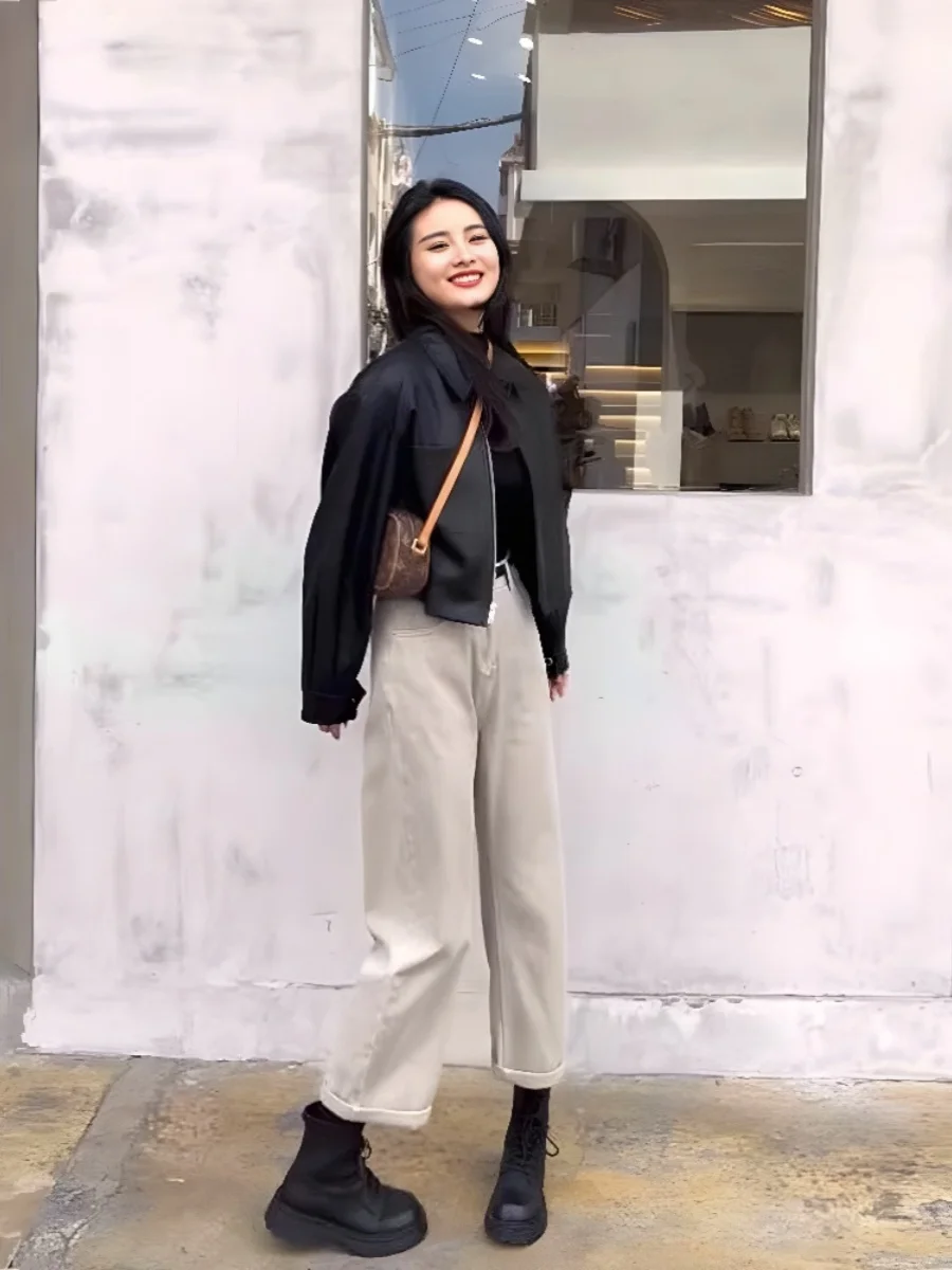 Ранняя осень полный комплект пухлый молодой и красивый профессиональный кожаный