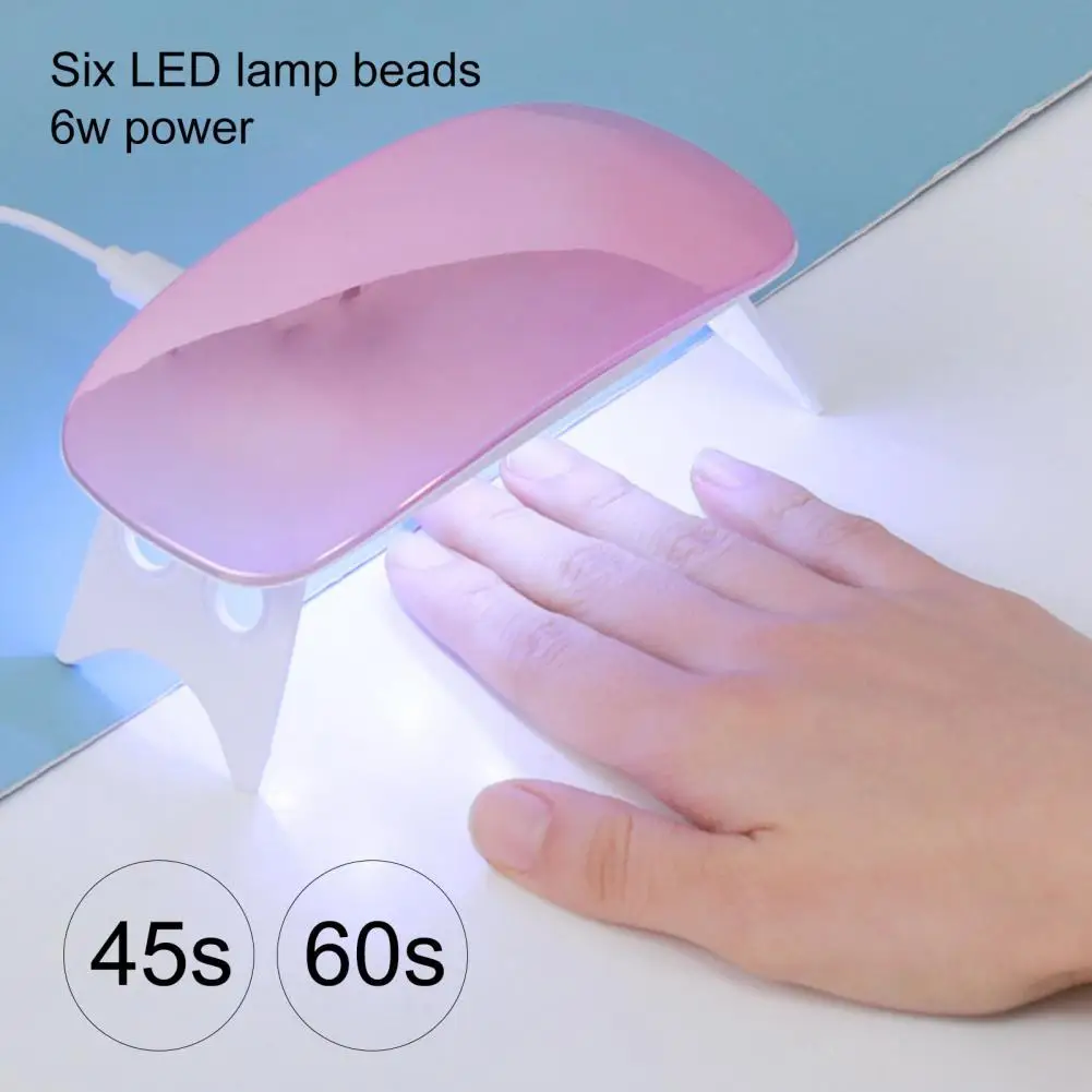 

1 Set Nail Lamp One-key Timing Foldable USB Charging Quick-drying Portable Dual Light Source Mini Nail Phototherapy Machine