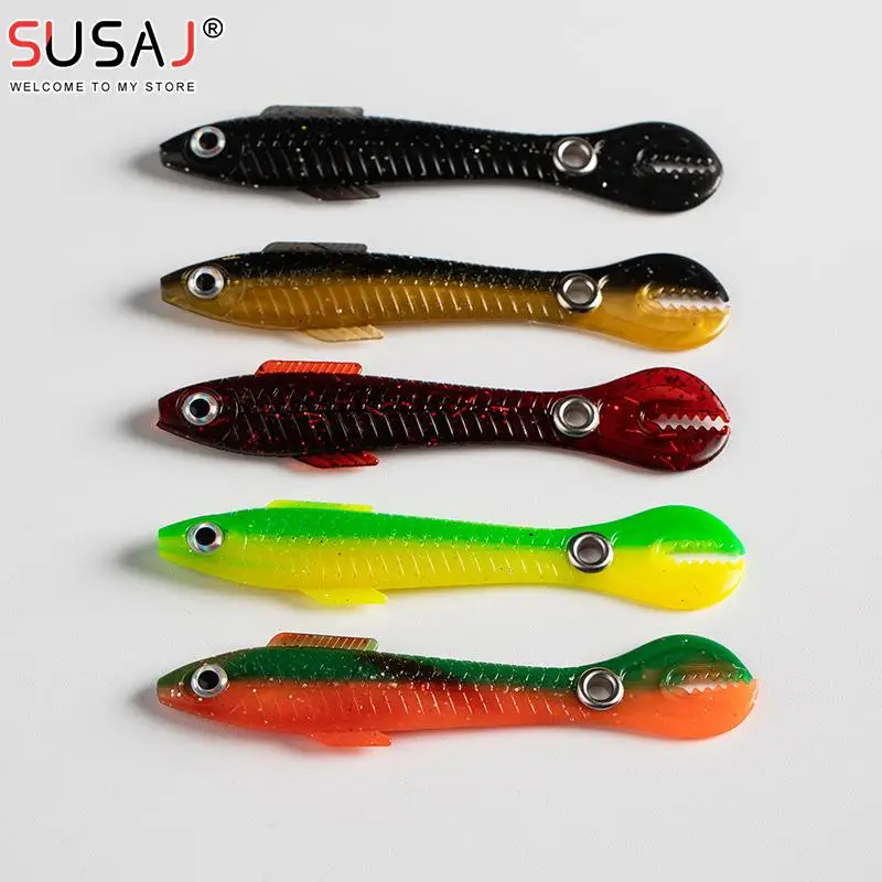 

5pcs Soft Fishing Lures 10cm Artificial Moving Bait Jig Swimbaits Wobblers Goods For Sea Fishing Tackle Fishing Accessories