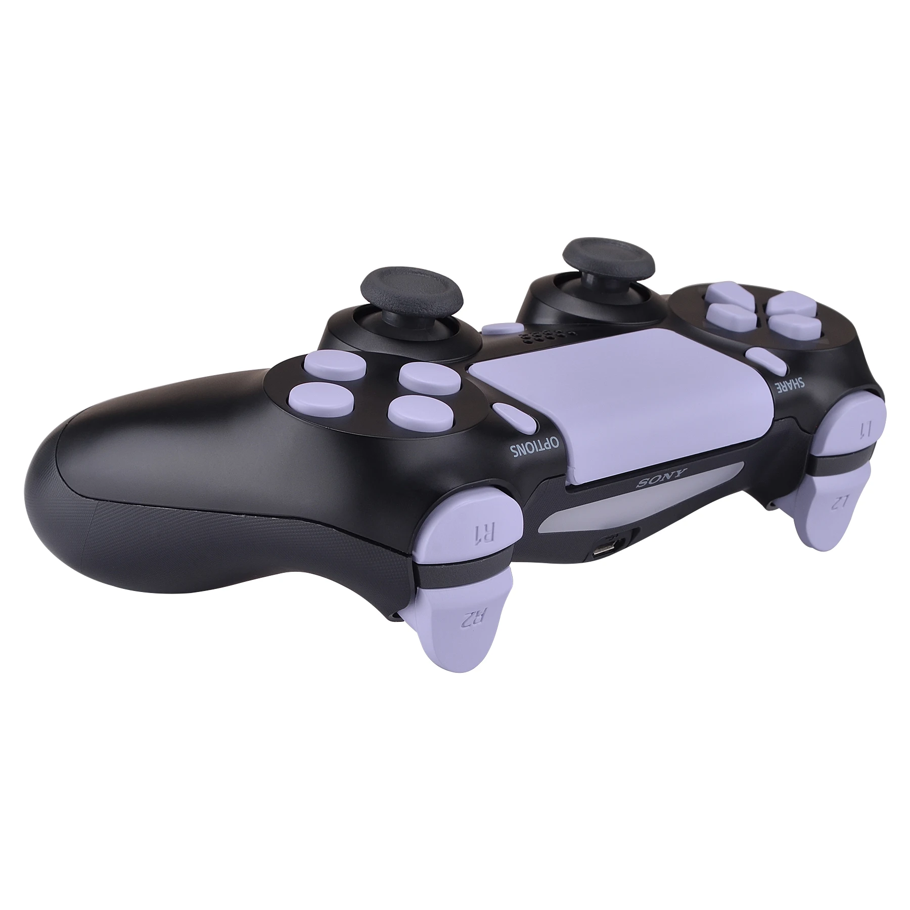 Кнопки полный набор eXtremeRate Light Violet L1R1 L2R2 Trigger Dpad Home Share Options для контроллера ps4 Slim Pro CUH-ZCT2.