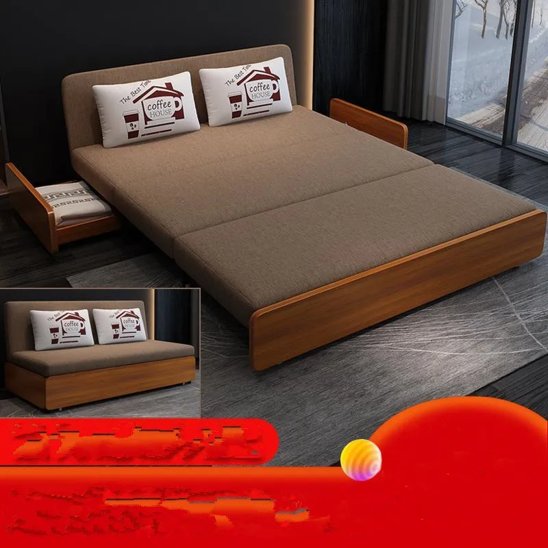 

Sofa bed foldable bed push-pull 1 meter double living room small family lazy sitting and lying multifunctional sofa