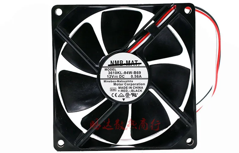 Оригинальный новый 100% рабочий 3610KL-04W-B69 9225 9 см 12 В 0,56 а большой фотовентилятор