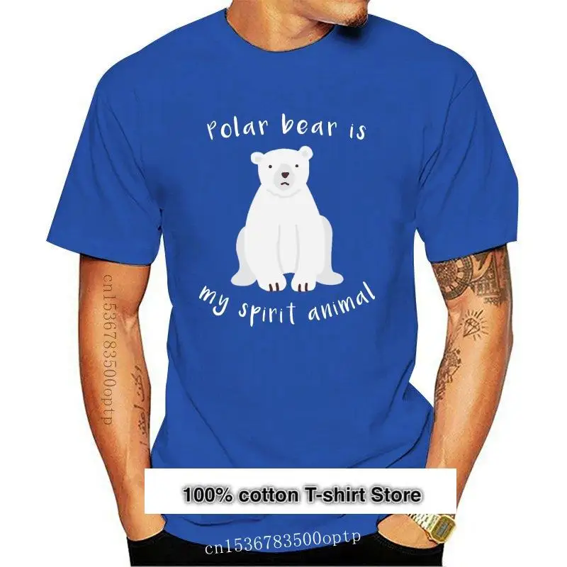 

Camiseta de oso Polar es mi espíritu Animal, bonita camiseta Kawaii de oso, novedad