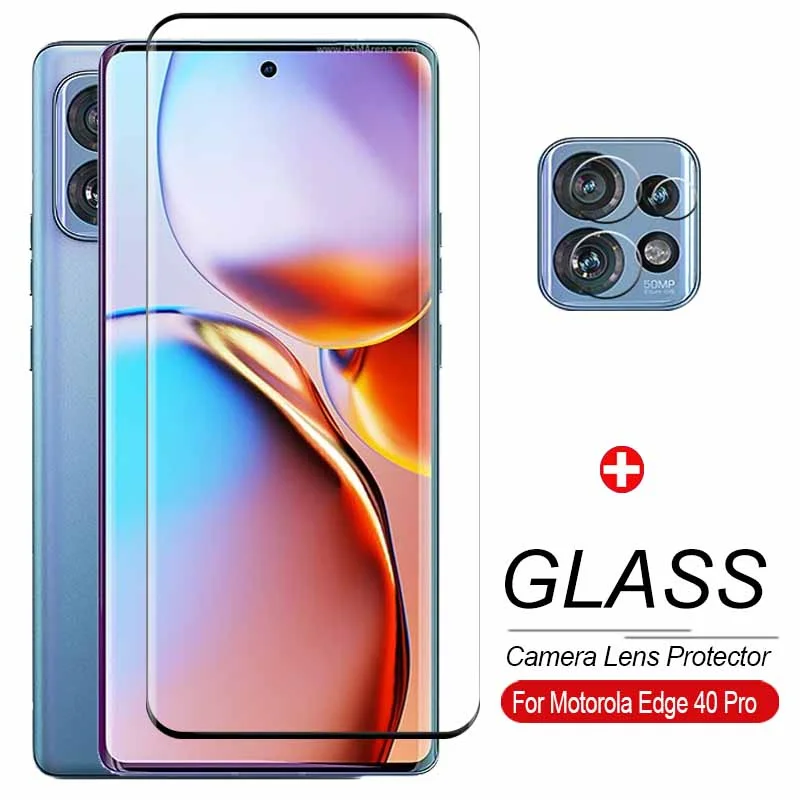

9D Curved Tempered Glass Case For Motorola Edge 40 Pro Screen Protector Moto Edge 40 Neo Edge40Pro Camera Lens Protective Film