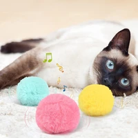 3pcs interactive toys for indoor cats electronic catnip toy bird frog cricket chirping sound plush balls for chasing cat toy