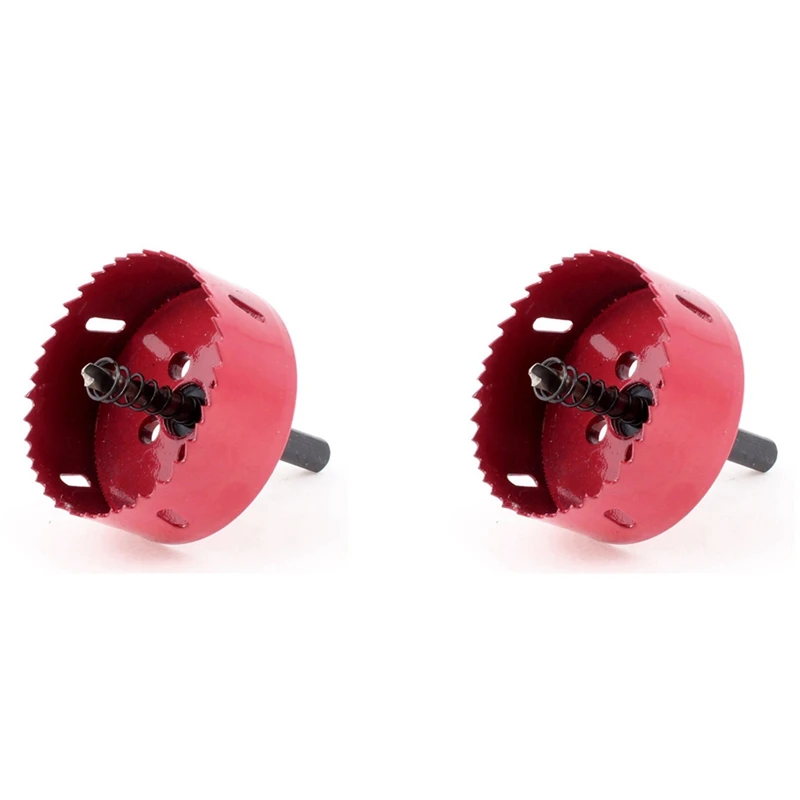 

2X Twist Drill Bit Bimetal Hole Saw With 70Mm Diameter And 10Mm Shank