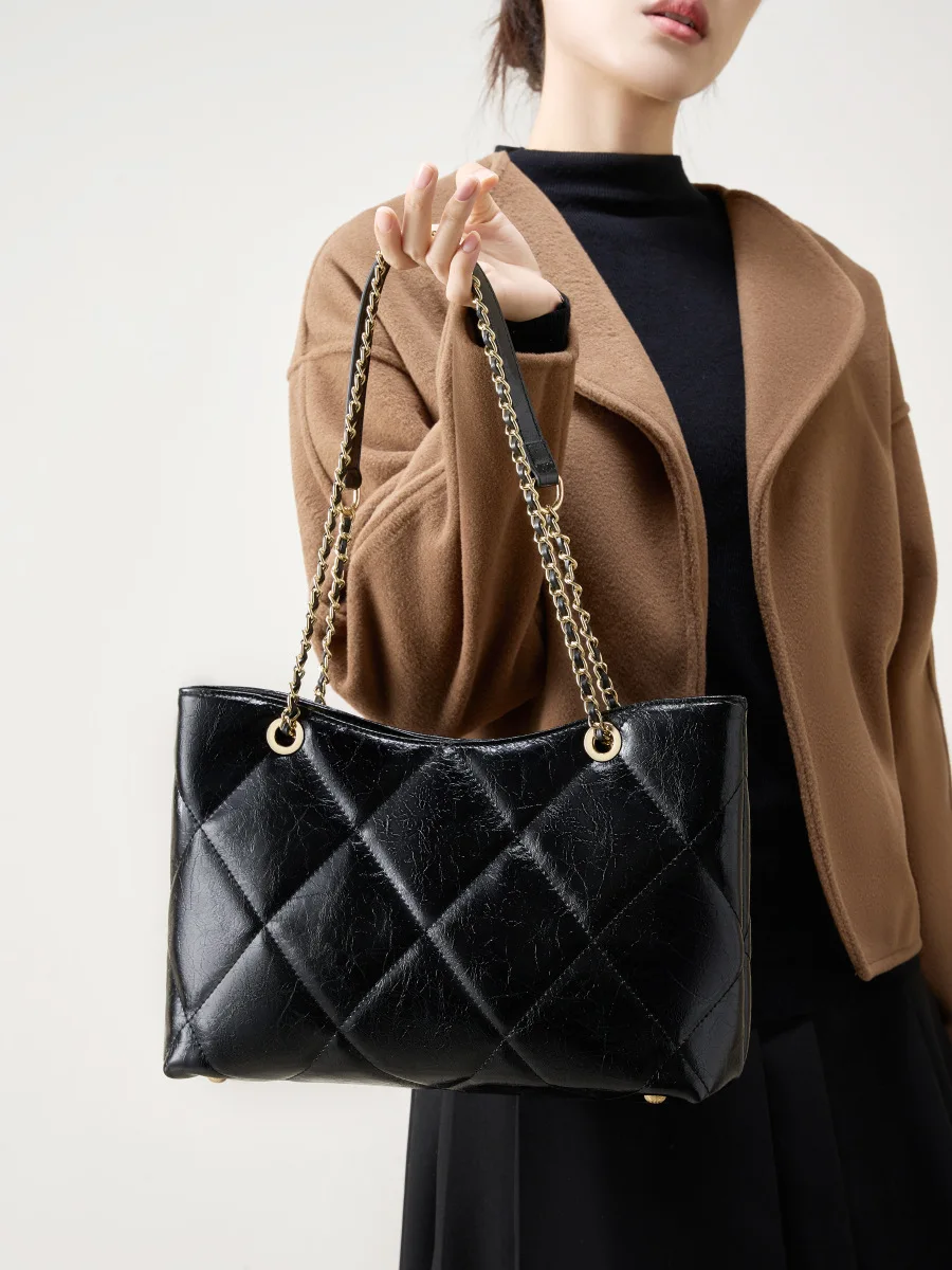 Новый дизайн натуральная кожа слой из воловьей кожи модная цепочка большой