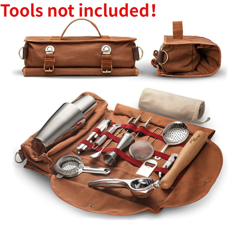 

Portable Bar Canvas Tool Bag Professional Bartender Travel Bag Cocktail Shaker Wine Set Storage Bag Free Shipping